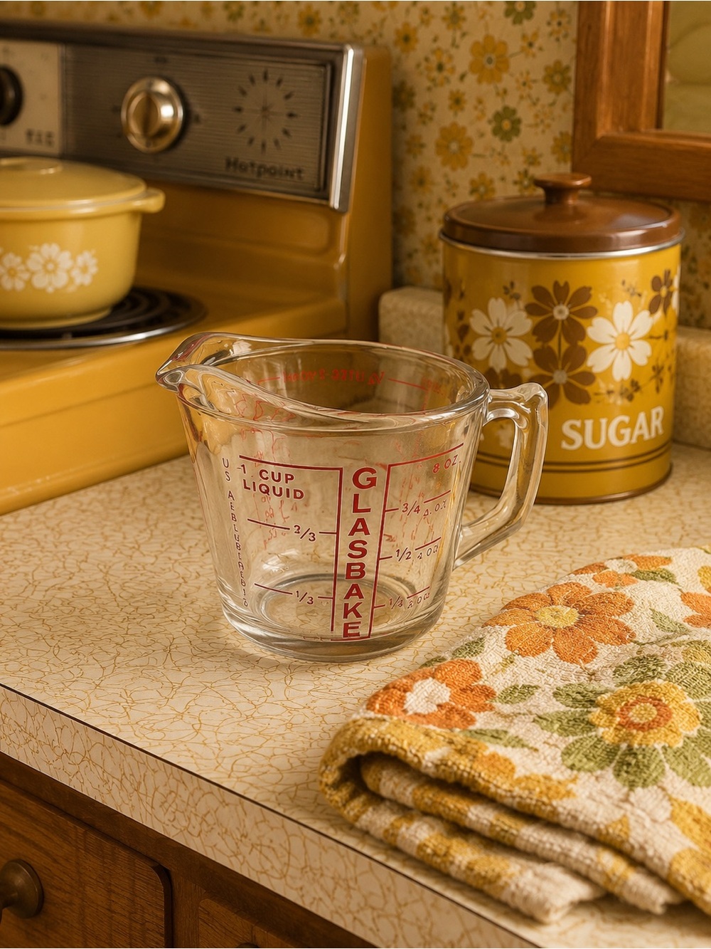 VTG Glasbake Clear Glass Measuring Cup